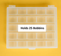 Syga Plastic White Transparent 25 Grid Storage Box with Bobbins