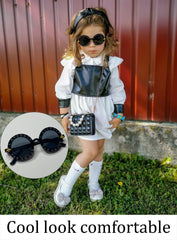 SYGA Kids Paramour Style Goggles With Uv Protected Lens For Boys And Girls, Suitable For Age 3 To 8 Years - Black