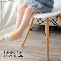 MOMISY Anti-Skid leather soled 2 Color Shoe Socks for Baby Boys and Baby Girls-12 to 24 months, Medium (Orange, 12-24 Months)