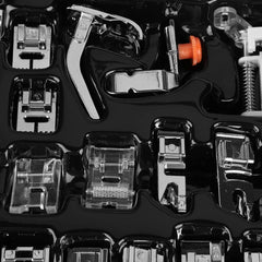 SYGA Home Professional Sewing Machine Presser Feet Kit (Set Of 32 Silver)