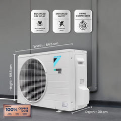 Daikin 1.8 Ton 3 Star Inverter Split AC (Copper, Anti Bacterial Filter, ATKL60UV16, White)