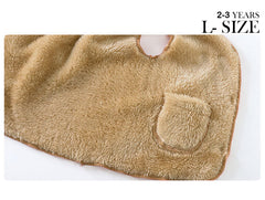 MOMISY Unisex Baby Girls Boys Faux Fur Sleeveless Vest Coat Lightweight V-Neck Short Gilet for Toddler (1 to 2 years, Khaki)