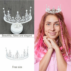 SYGA Crown Queen Rose Flower Tiaras Princess Hair Jewelry Headbands for Party Engagement Wedding (Crown-A0075)