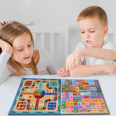 SYGA Children 2-in-1 Magnetic Flying Chess Set with Pair and Match Game, Educational Toy for Ages 4-8 Years Old