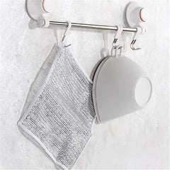 MOMISY Non-Scratch Dishcloth, Multipurpose Dishwashing Rags for Wet and Dry, Easy Rinsing, Reusable, Cleaning Cloth for Kitchen, Sinks-Double Layer (12)