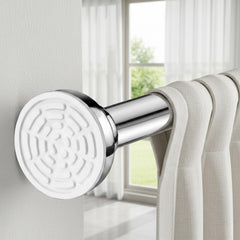 STANSY Adjustable Telescopic Curtain Rod, Stainless Steel, 125 to 220 cm, Heavy-Duty Tension Rod for Window, Door & Bathroom, Rust-Resistant, Multipurpose Expandable Rod
