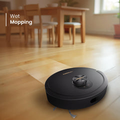 Eureka Forbes SmartClean Home Mapping Turbo, 7000Pa HyperSuction Robotic Vacuum Cleaner | LiDAR 3.0 & Quick Home Mapping | Wet Mopping | 3-Hour Run Time | Smart App Control | Voice Control