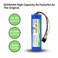 ELBOTICS ®14.4v / 14.8v 5200mAh Compatible with CECOTEC Conga 4090 4490 4690 4590 Robot Vacuum Cleaner Accessories Battery Replacement