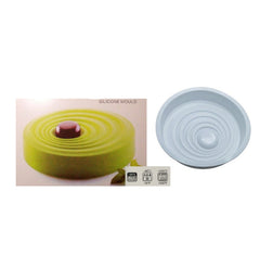 Syga Silicon Round Ripple Shape Mousse Cake Mold French Dessert Baking Cake Mould White
