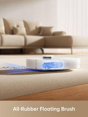 DREAME D10 Plus Gen 2 Robot Vacuum and Mop, Self-Emptying with 90-Day Dust Storage, 6,000Pa Suction for Carpets & Pet Hair, LiDAR Smart Navigation, 285-Min Runtime, Multi-Floor Mapping, White