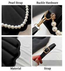 SYGA Women's Casual Crossbody Purse, Small Size With Zipper Closure Shell Bag (Black)