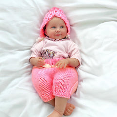 MOMISY Handmade Crochet Baby Photoshoot Photography Props, Pant Cap Costume, Pink