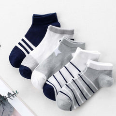 MOMISY 5 Pairs Tube Socks for children Toddlers Infant Baby Girl Boys (StripedStar, 9 Year to 12 Year)