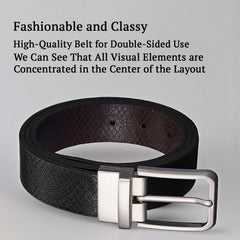 SYGA Men's PU Leather Belt Casual Lychee Pattern,122 cm Length, 3.3 cm Width (Black)