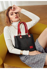 SYGA Women's Bag Single Shoulder Crossbody Bag Letter Wrist Bag(Black)