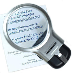 SYGA Hand Held Multifunctional 3-in-1 Magnifier Small Glass with LED Lights Stand_3X Zoom