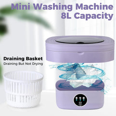 Mini Washing Machine for Clothes | Portable Automatic Washer with USB Power | Compact Laundry Machine for Travel, Baby Clothes, Underwear & Small Loads | Foldable & Lightweight Design (S-4)