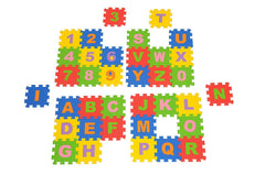 SYGA 26 Pcs EVA Foam Baby Play Mat of Alphabet Puzzle - Great for Kids to Learn and Play - Interlocking Puzzle Pieces (Assorted Color)