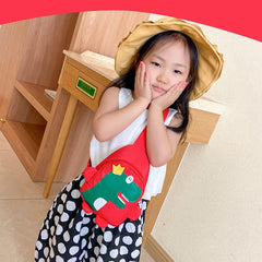 SYGA Children's School Bag Dinosaur Cartoon Backpack Nylon Kids Sling Chest Multi-Purpose Bag for 2-4 Years Kids - Blue