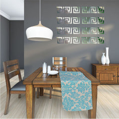SYGA Silver 3D Geometric Waist Mirror Wall Sticker,Modern Design Acrylic DIY Decoration