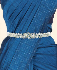 SYGA Pearl Adjustable Waist Belt with Hollowed Tassel Detail, Suitable Size for Waist 24-32 INCH
