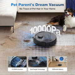 ECOVACS Deebot N30 PRO Omni 2 In 1 Robotic Vacuum Cleaner & Mop,10000 Pa Suction,3500+ Sq.Ft,Self-Emptying Omni-Station,Truedge Mopping,Zerotangle 2.0,Hot Air-Drying,Auto-Lift Mop On Carpet,320 Mins