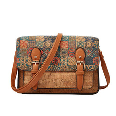 SYGA Canvas Tote Bag for Women, Strap & Zip Closure, Cork Color, Stain Resistant