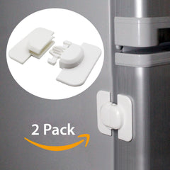 SYGA Child Safety Locks,White- Refrigerators Fridge,Freezer, Doors, Cabinet, Drawers, Baby Proof Locks Latches Catch Toddler Baby Safety -Set of 2