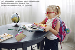 SYGA 1 Piece Cartoon Pattern Hard Eyeglasses Protector Case for Children Spectacles Sunglasses (Color & Design May Vary)