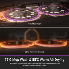 Eureka J15 Pro Ultra 2-in-1 Robot Vacuum & Mop with 16200Pa Suction, self-Cleaning Base, 75°C hot mop wash, Anti-Tangle Brush, AI Navigation, Edge Cleaning, Keep-Out Zones, Alexa/Google Compatible.