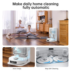DREAME L10s Ultra Robot Vacuum Cleaner Washer with Self-Cleaning Base Station (Dust Drain, Automatic Cleaning) AI Obstacle Detection 3D, 5300Pa Suction Power, 210 Minutes Battery, WiFi/APP/Alexa
