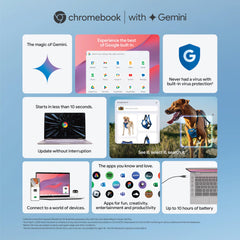 ASUS Chromebook CX1405, Intel Celeron N4500, 8GB RAM, 128GB, FHD 14"(35.56cm), Chrome OS, Quiet Blue, 1.4Kg, CX1405CKA-S60394, Intel UHD Graphics, 42WHrs, Thin & Light Laptop