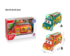 SYGA Kids Beautiful Music Maker Bus with Xylophone (Color & Illustration or Graphics of Bus May Vary)