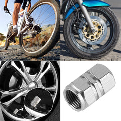 Generic 4X Aluminium Tire Wheel Rims Stem Air Valve Caps Tyre Cover Car Truck Silver