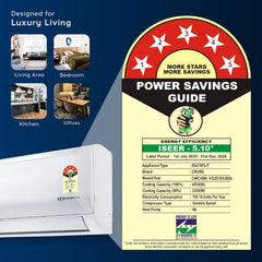 Cruise 1.5 Ton 5 Star Inverter Split AC with PM2.5 Air Purification (100% Copper, Convertible 4-in-1, Fast Cooling & Energy Saving, PM 2.5 Filter, Anti-Rust Tech, 2025 Model, CWCVBK-VQ3D185, White)
