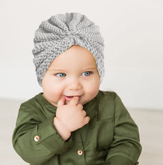 SYGA Pack of 2 Baby Cap & Headband Woolen Soft Stretchable Hat and Ears Warm Headband for Newborn Baby Winter Cap 0-3 Years - Pink