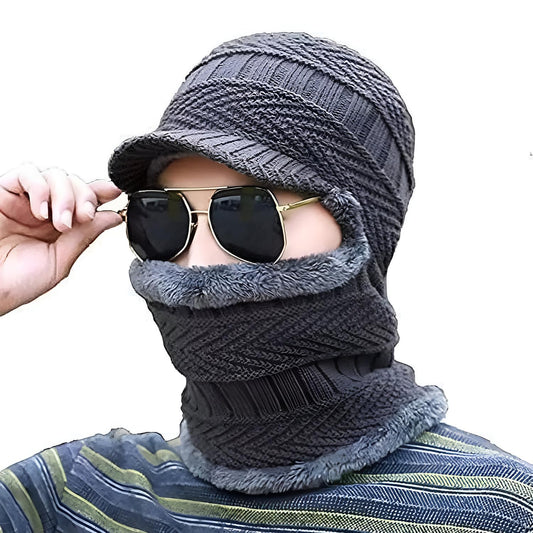 MOMISY Windproof Multi Functional Monkey Cap Winter Face Mask, Balaclavas, Neck Warmer, Cap and Bandana (Grey)