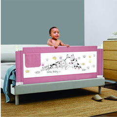SYGA 1.5 & 2.0 M Pack of 2 Animal Print Baby Safety Bed Rail_Pink