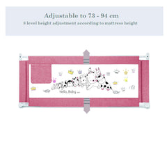 SYGA 1.5 Meter Animal Print Baby Safety Bed Rail_Pink