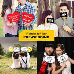 SYGA Set of 13 Pre Wedding Party Photo Booth Props