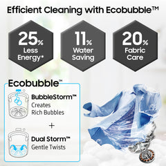 Samsung Smart Choice 10 Kg, 5 Star, AI Wash, AI Energy Mode, Wi-Fi, Ecobubble, AI VRT+, Soft Closing Door, Digital Inverter, Fully-Automatic Top Load Washing Machine (WA80F10E2LTL, Lavender Gray)