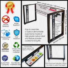Xtreme M1-Gaming, Work & Study Desk. Large for PC, Dual Monitors, iMac, and Laptops. Metal & Engineered Wood. Black Stand 4 Feet (M1B4_Gaming_American Walnut)