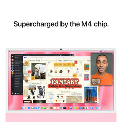 Apple 2024 iMac All-in-One Desktop Computer with M4 chip with 8-core CPU and 8-core GPU: Built for Apple Intelligence, 60.96 cm (24″) Retina Display, 16GB Unified Memory, 256GB SSD Storage; Pink