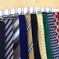 MOMISY Tie Belt Clothes Wooden Hanger with 24 Hooks Adjustable Belt Closet Hangers Tie Storage Racks Wood Multipurpose Wardrobe Organizers for Men Women Tie Scarf Messenger Bag