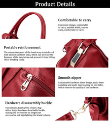 SYGA Women's Large Capacity Casual Crossbody Bag, One Shoulder Strap, Pu Leather Handbags(Burgundy)