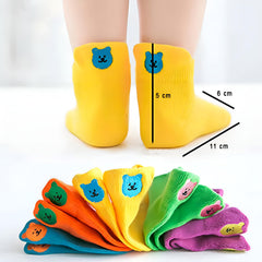 MOMISY 5 Pairs Girl Boys Tube Socks Toddlers Infant Solid Color Boat Spring and Autumn Socks Stretch Baby kids Sock (IN, Age, 3 Years, 5 Years, Standard, Teddy)