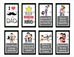 SYGA Set of 8 Father's Card for Dad is The Best - Birthday,Anniversary,Father Day Gift for Father