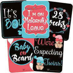 SYGA Set of 27 Pregnancy Milestone Cards - Pregnancy Reveal - Pregnancy Cards - Pregnancy Gift - Pregnancy Journal - New Mom Gift - Newborn Photo Prop