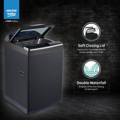 Voltas Beko, A Tata Product 9 Kg 5 Star Fully-Automatic Top Loading Washing Machine with Anti-Bacterial wash Technology (WTL9006UEAH / OBS3060, Dark Grey, Inbuilt Heater)