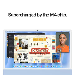 Apple 2024 iMac All-in-One Desktop Computer with M4 chip with 10-core CPU and 10-core GPU: Built for Apple Intelligence, 60.96 cm (24″) Retina Display, 16GB Unified Memory, 256GB SSD Storage; Blue